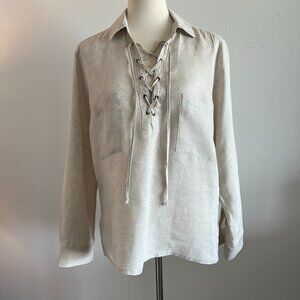 d&b explorer collection 100% Linen Blouse Size Large
